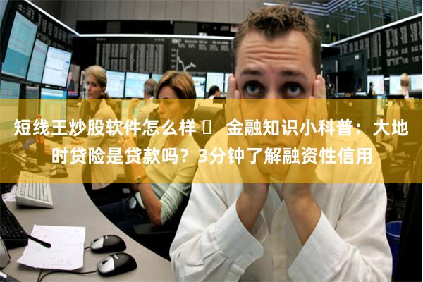 短线王炒股软件怎么样 ​ 金融知识小科普：大地时贷险是贷款吗？3分钟了解融资性信用