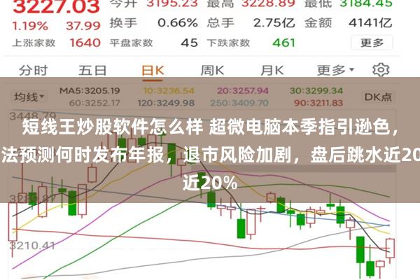 短线王炒股软件怎么样 超微电脑本季指引逊色，无法预测何时发布年报，退市风险加剧，盘后跳水近20%