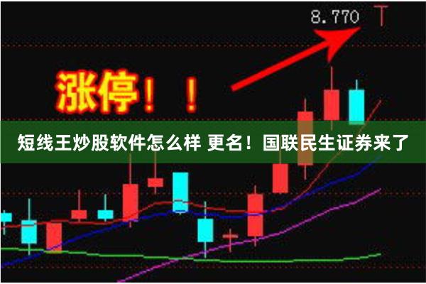 短线王炒股软件怎么样 更名！国联民生证券来了